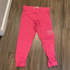 Hot Pink Nike Cropped Sweats